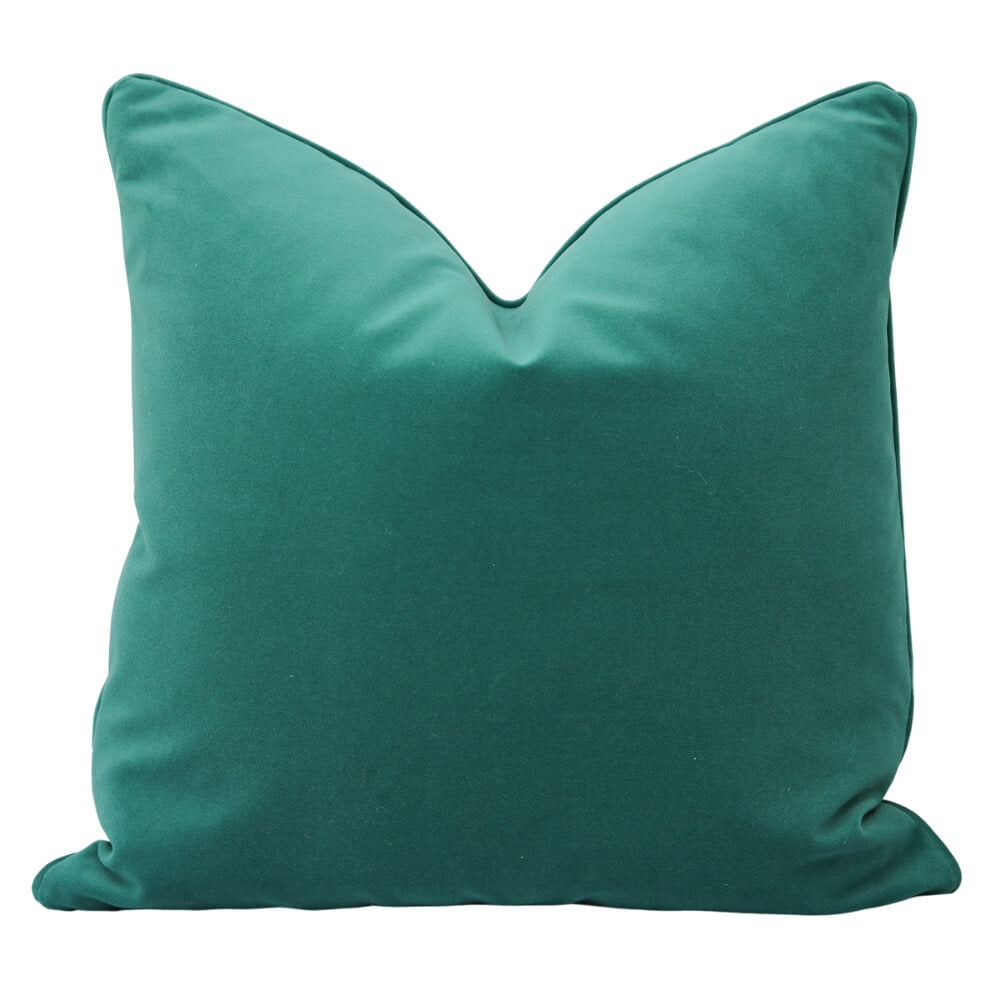 MVP Velvet Aqua Custom Pillow With Self Welt