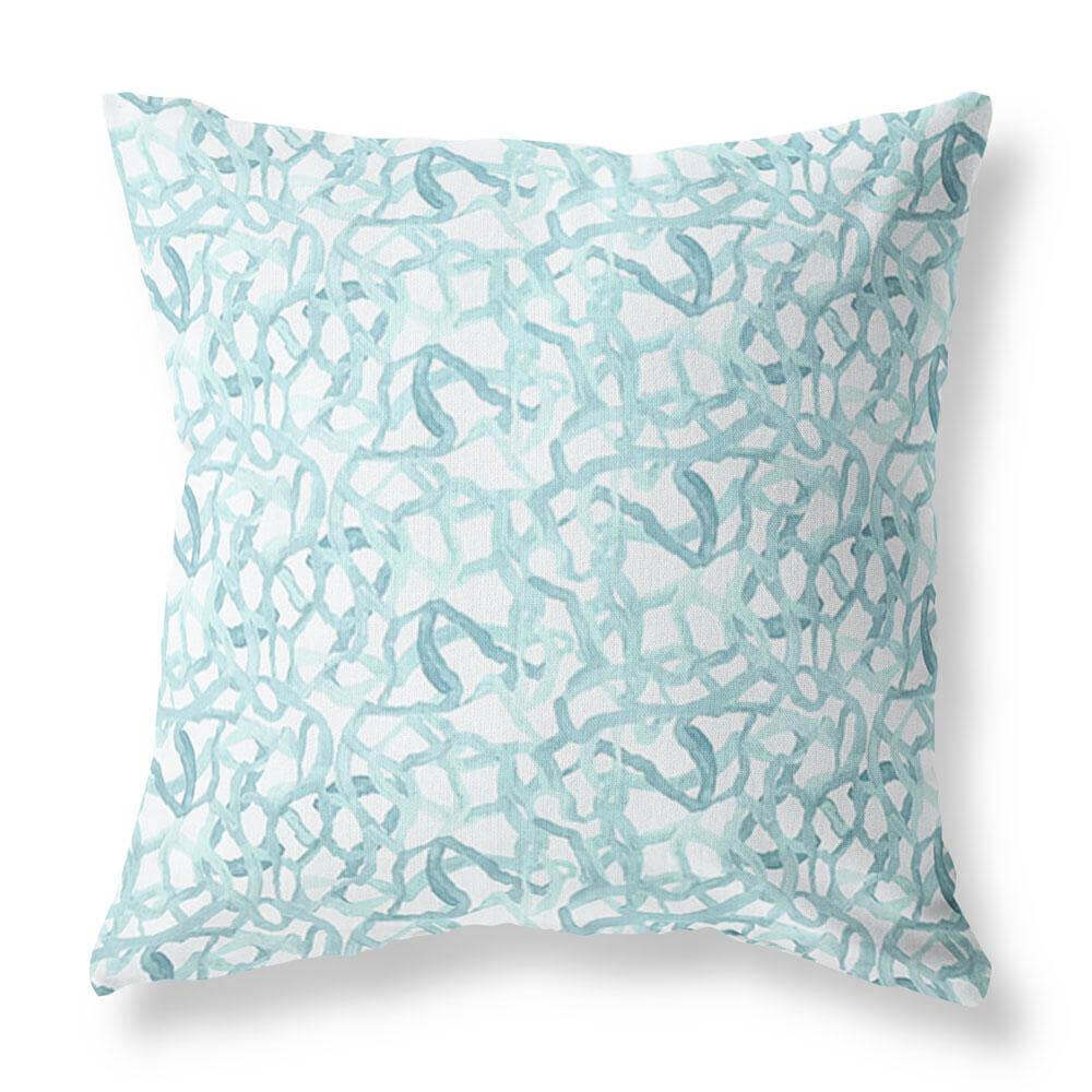 Contour Neptune Aqua Swirl Pillow Cover