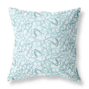 Contour Neptune Aqua Swirl Pillow Cover