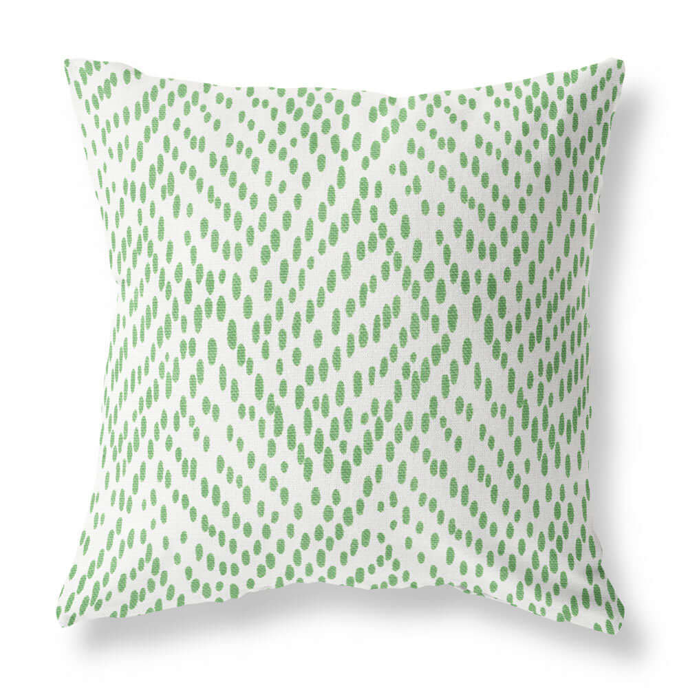Diamonda Green Cotton Geometric Pillow Cover