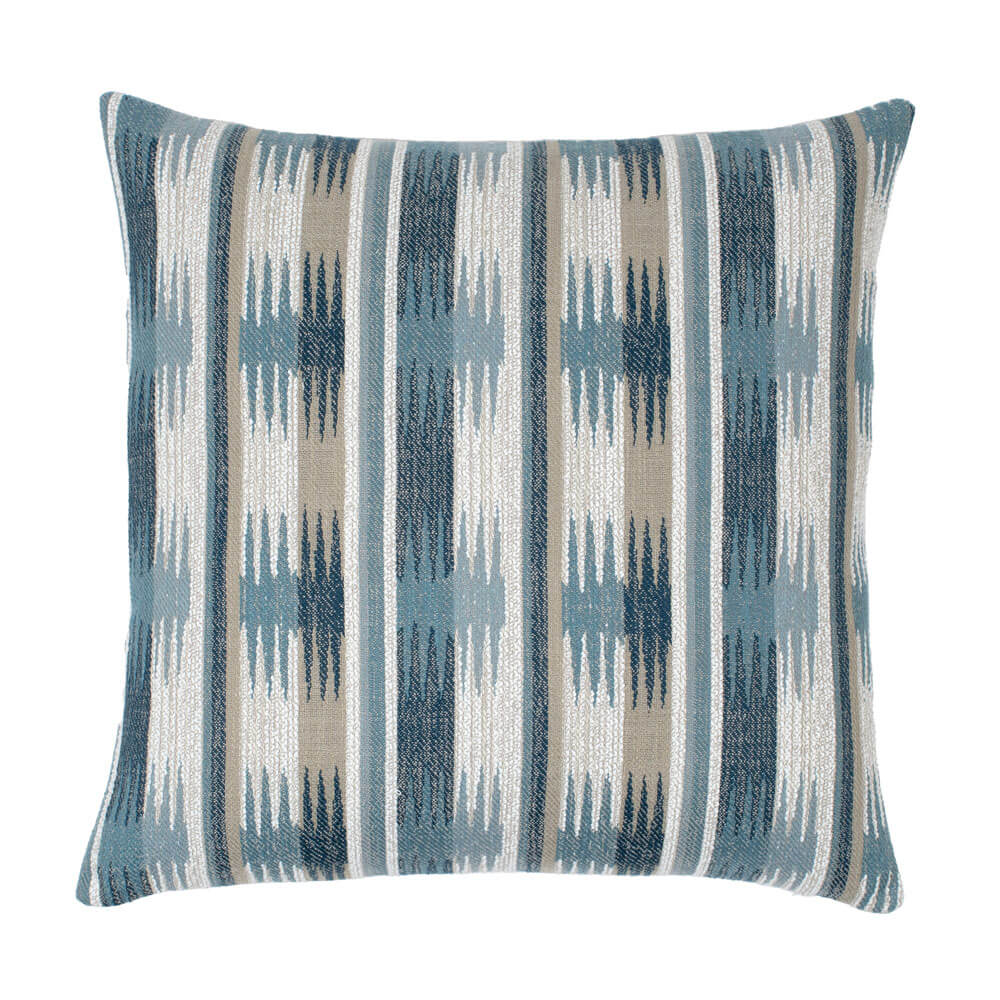 Kowboi Horizon Blue Khaki Aztec Patterned Outdoor Pillow