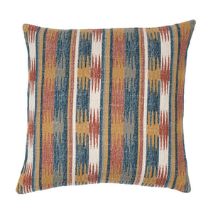 Kowboi Madras Blue Orange Aztec Patterned Outdoor Pillow