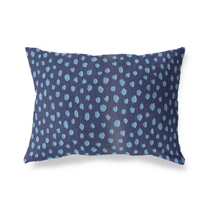 Blue Leopard Pillow