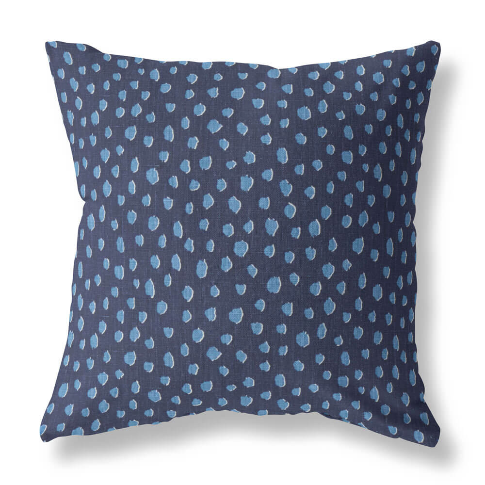 Blue Leopard Pillow