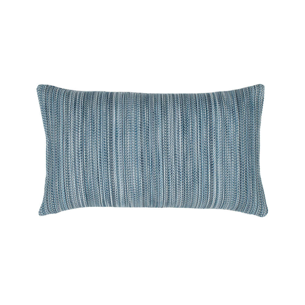 Strie Denim Blue Striped Outdoor Pillow