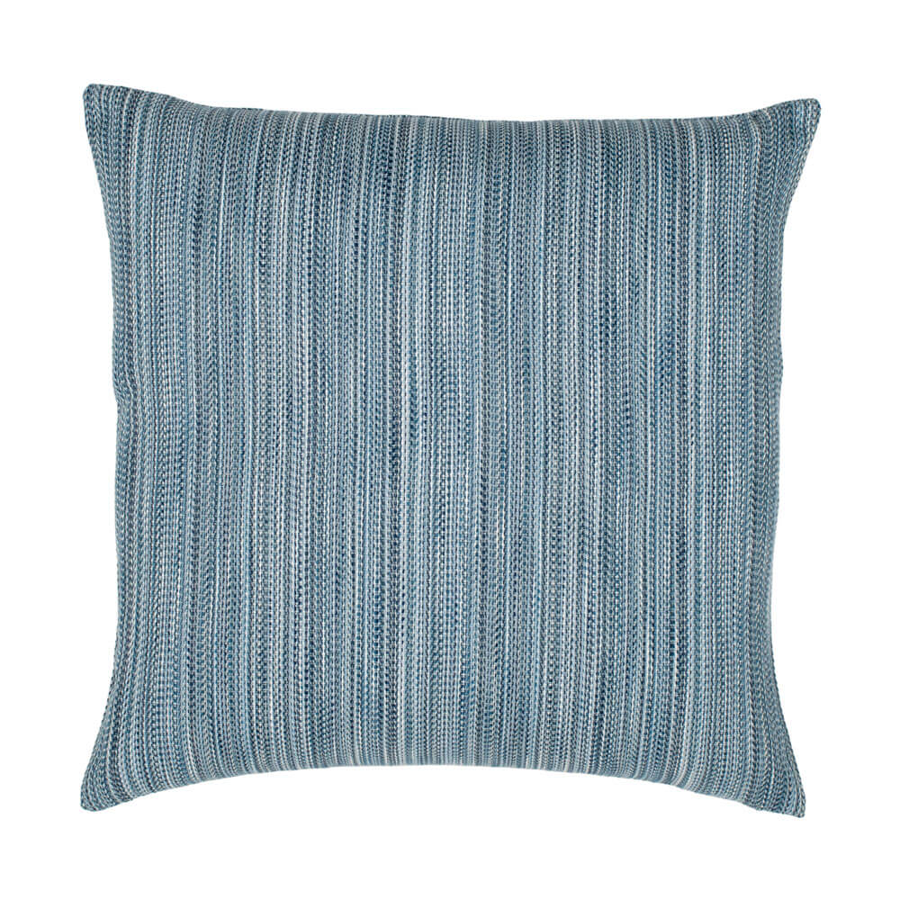 Strie Denim Blue Striped Outdoor Pillow