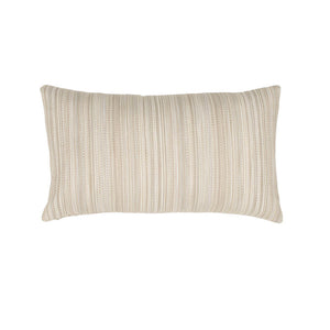 Strie Salt Cream White Striped Outdoor Pillow