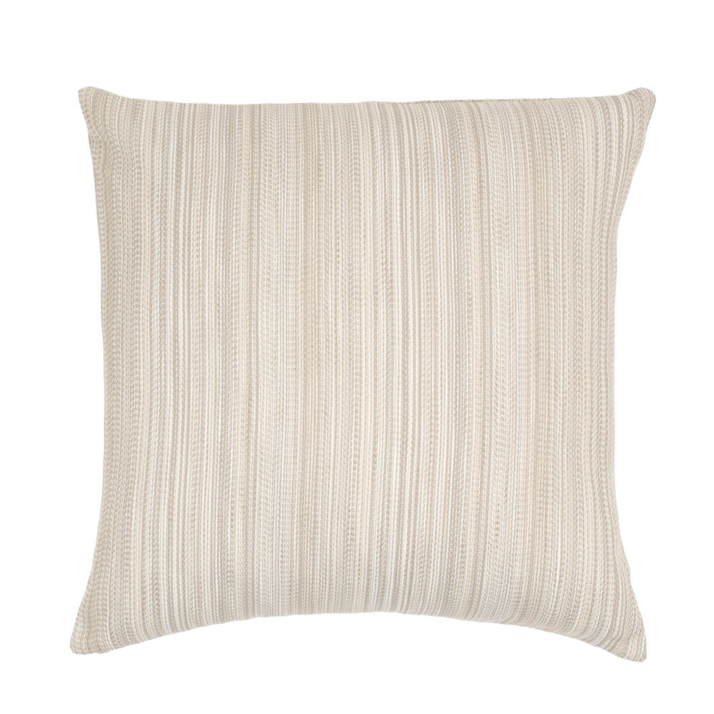 Strie Salt Cream White Striped Outdoor Pillow