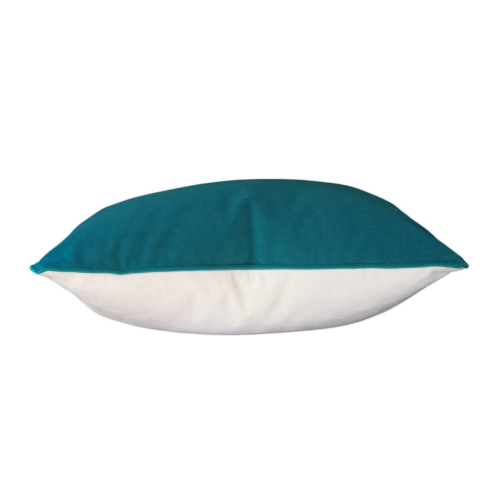 MVP Velvet Aqua Custom Pillow With Self Welt