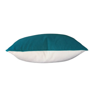 MVP Velvet Aqua Custom Pillow With Self Welt