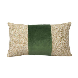 Color Block Lumbar Pillow in Capri Velvet Fern