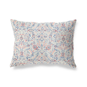 Vine Lapis Blue Floral Pillow Cover