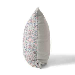 Vine Lapis Blue Floral Pillow Cover