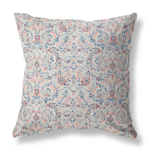 Vine Lapis Blue Floral Pillow Cover